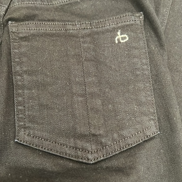 RAG AND BONE BLACK SLIT JEANS SIZE 25 - Picture 4 of 13